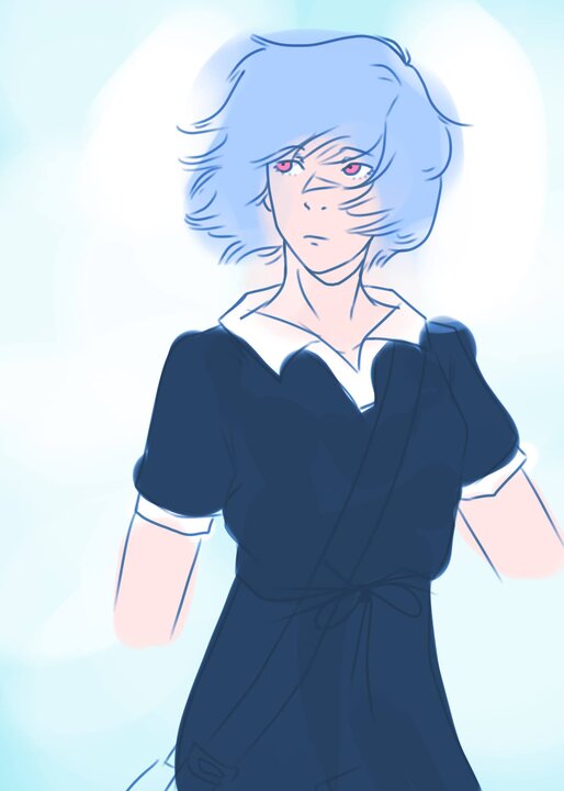 Rei Ayanami in a dress